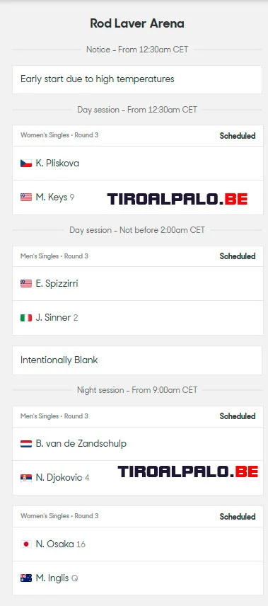 australia open dia7 partidos central 2026 tiroalpalo t
