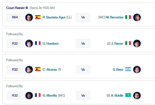 atp montecarlo partidos martes7 abril 2026