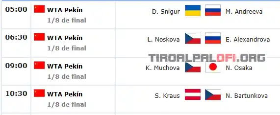 wta pekin martes6 octubre 2026 tiroalpalo